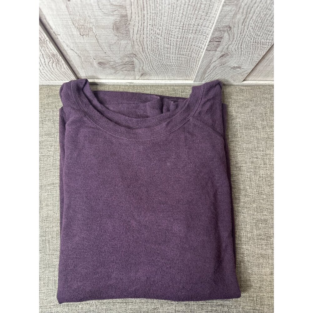 Market & Spruce Womens 2X Purple Knit Top With 3/4 Sleeves Rayon Blend Shirt - Picture 3 of 7